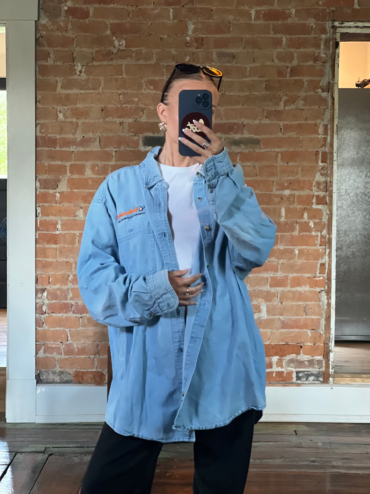 Lightweight Denim Button Down Shirt
